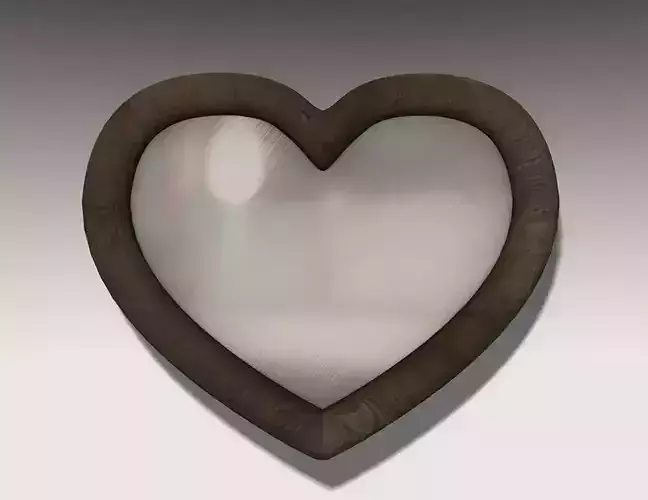 Low poly heart mirror