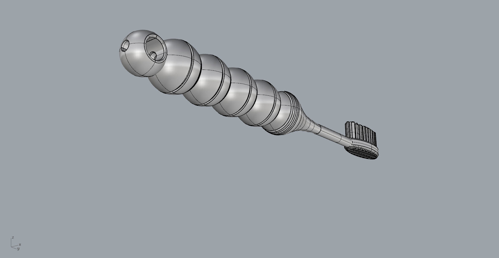 Candied haws toothbrush 3D model design 3D print model_13