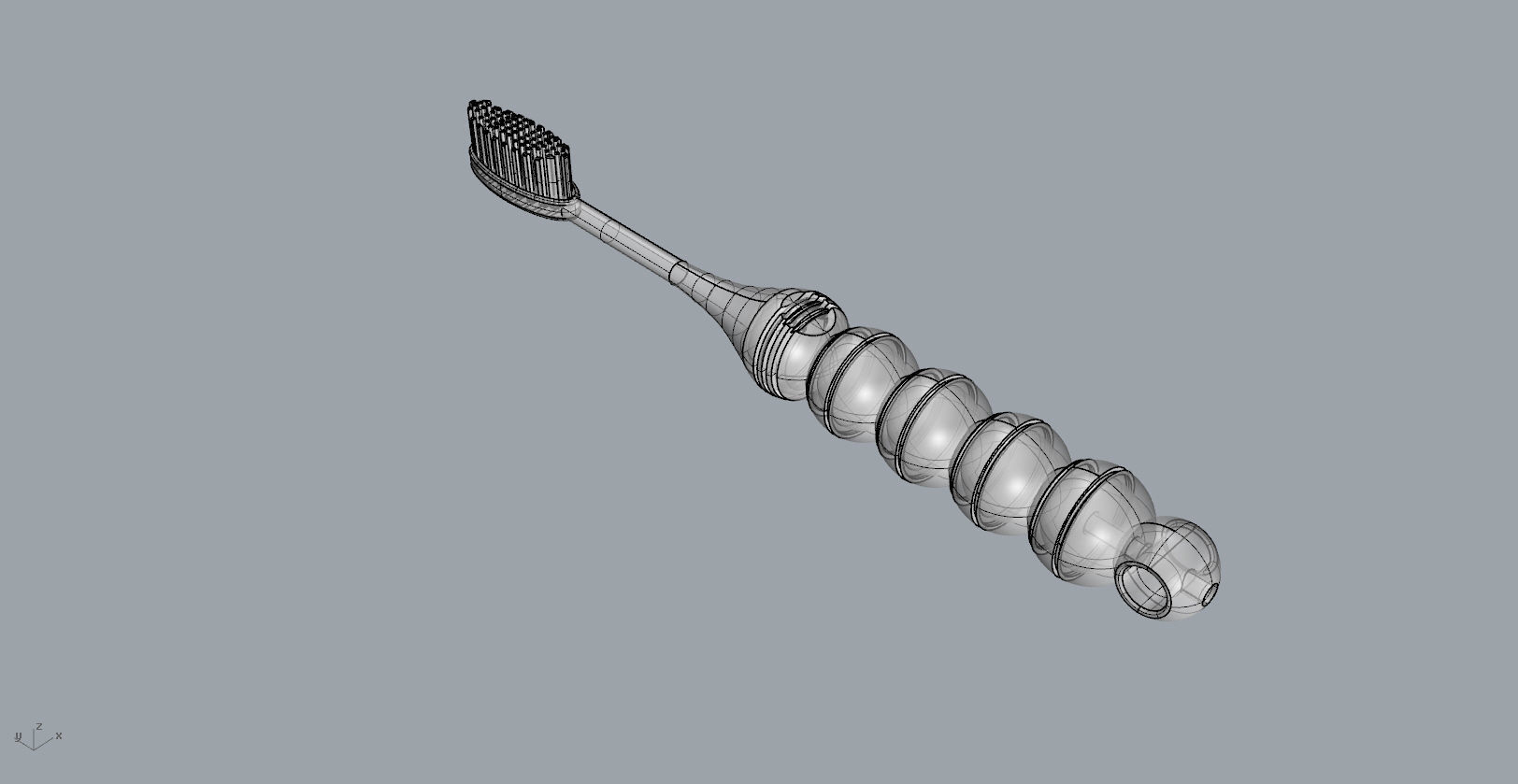 Candied haws toothbrush 3D model design 3D print model_19