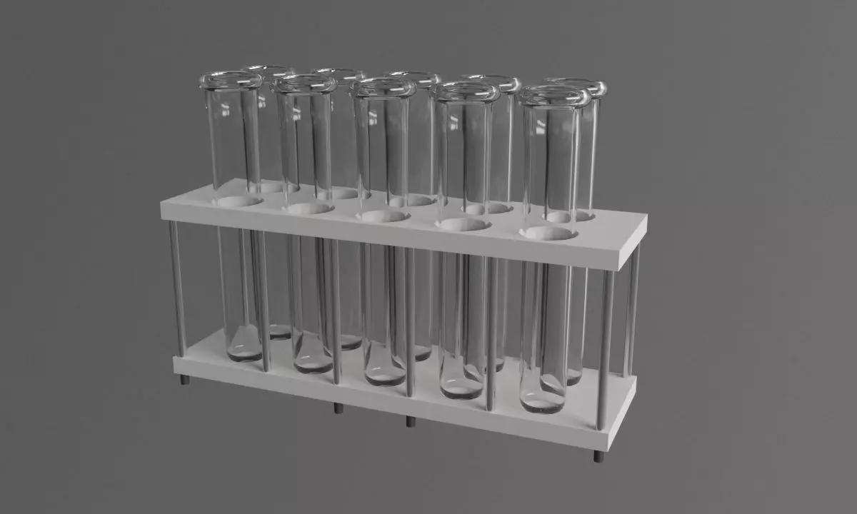 test-tubes stand 3D model_0