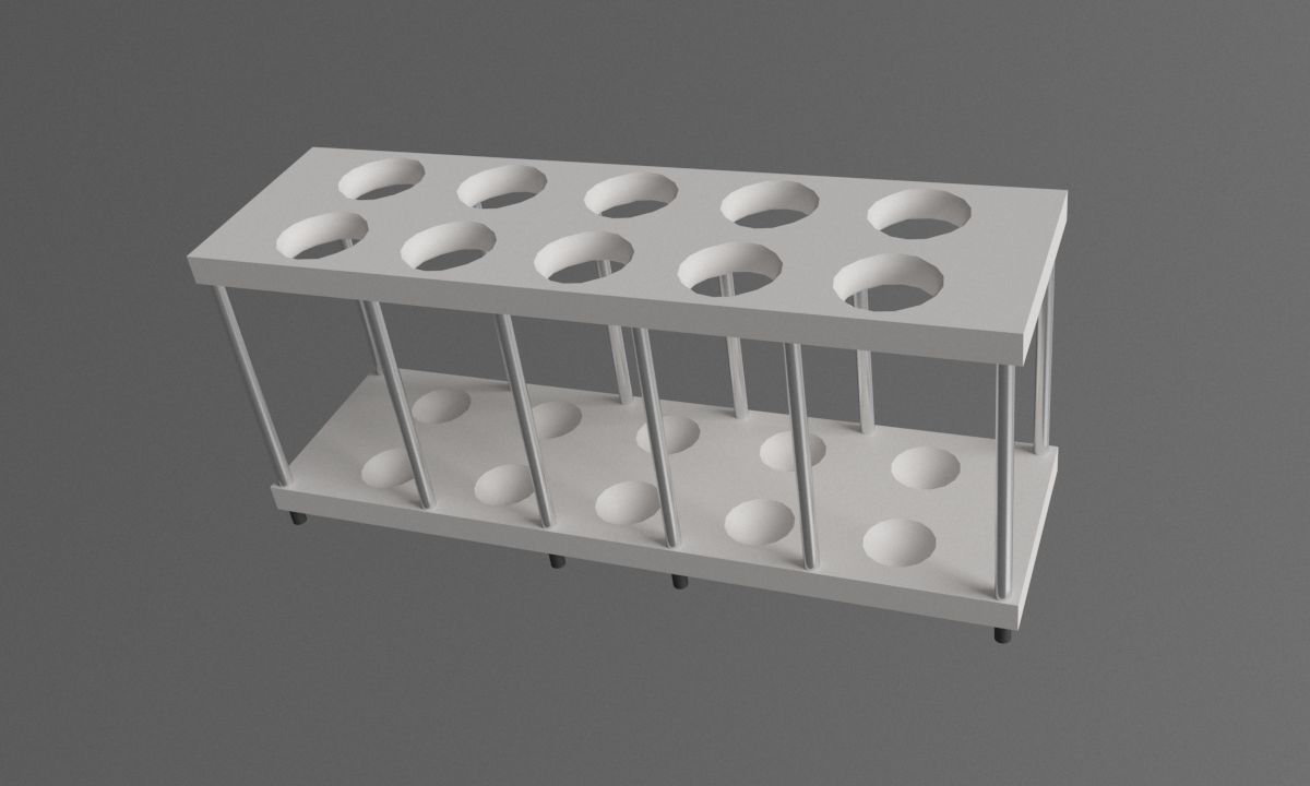 test-tubes stand 3D model_1