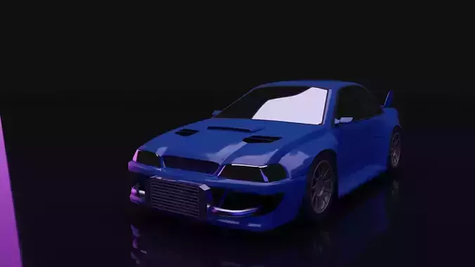 Subaru Impreza WRX STI 22B Low-poly 3D model