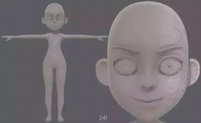 Base mesh girl characterV11