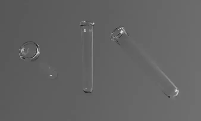 glass test-tube 3D model
