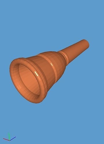 Schaller 1-L Trombone Mouthpiece 3D print model