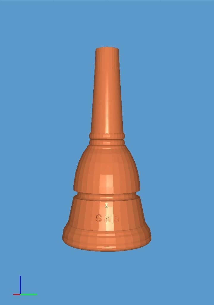 Schaller 1-L Trombone Mouthpiece 3D print model_2