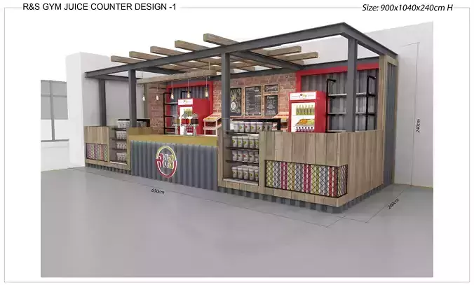 Juice Bar kiosk design 