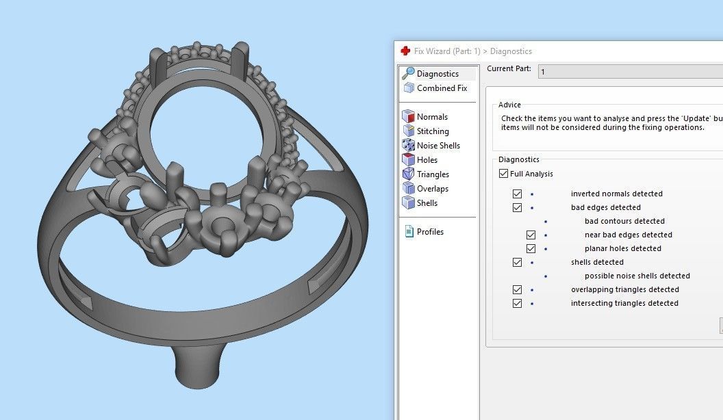Women ring with gems 3dm stl vintage 3D print model_15