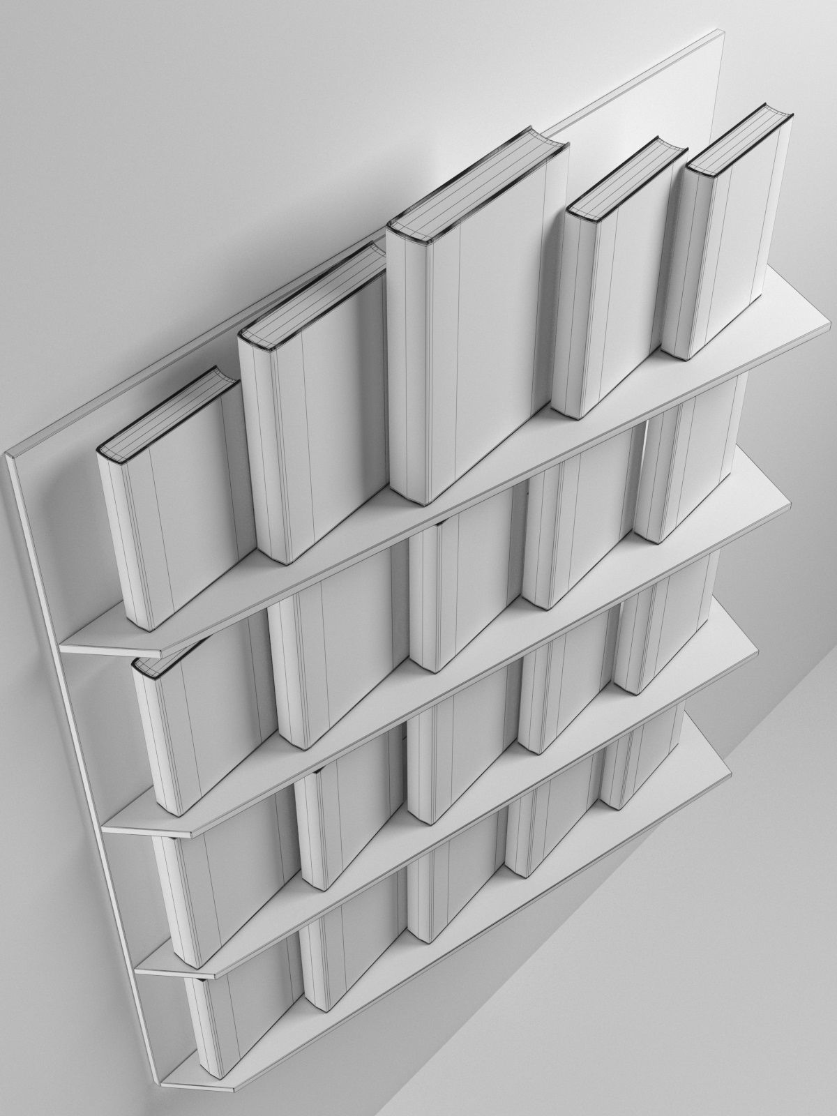 Books Set 12 3D model_4