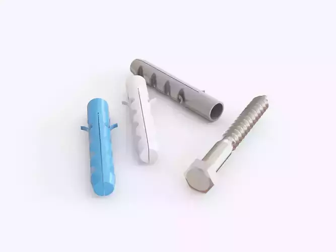 Dowel screw 3D model