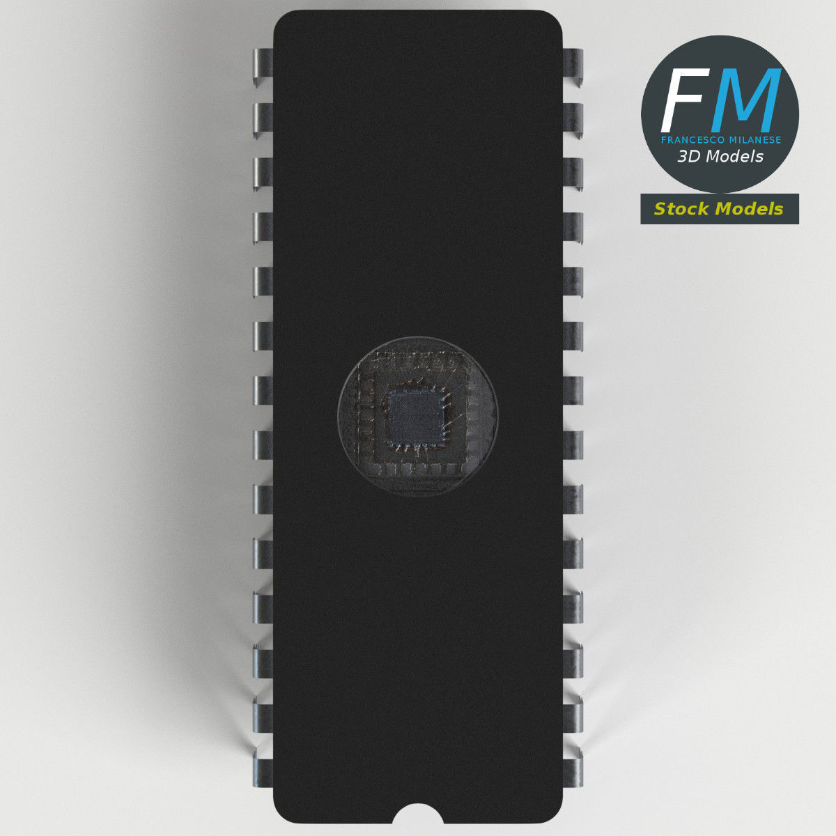 EPROM chip 3D model_6