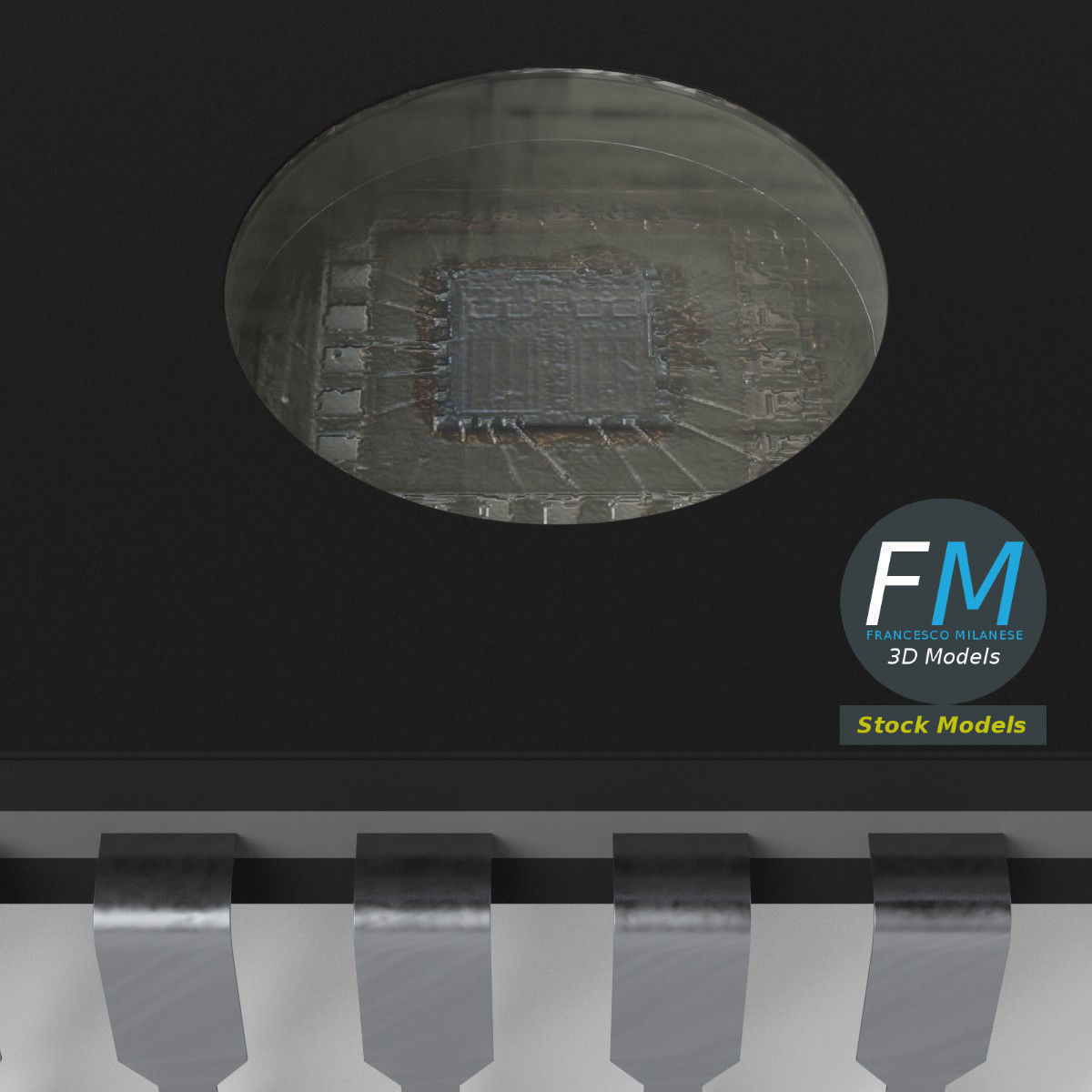 EPROM chip 3D model_5