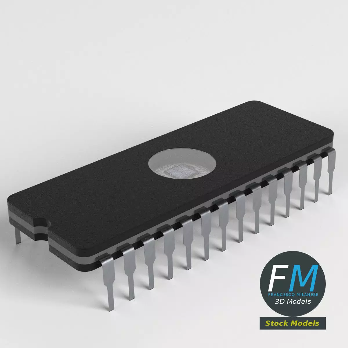 EPROM chip 3D model_0