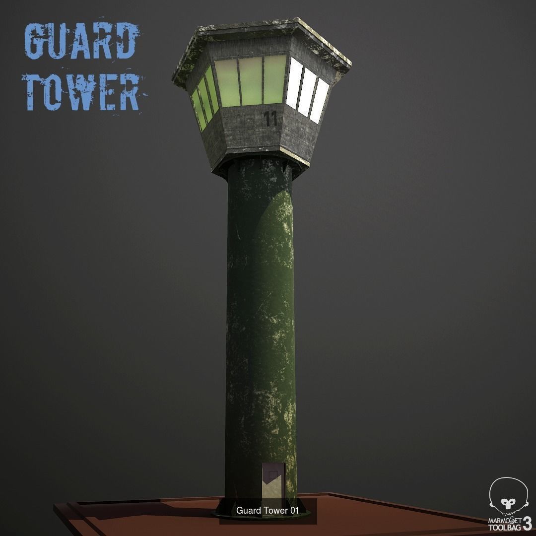 Guard Towers 3D Model Collection_5