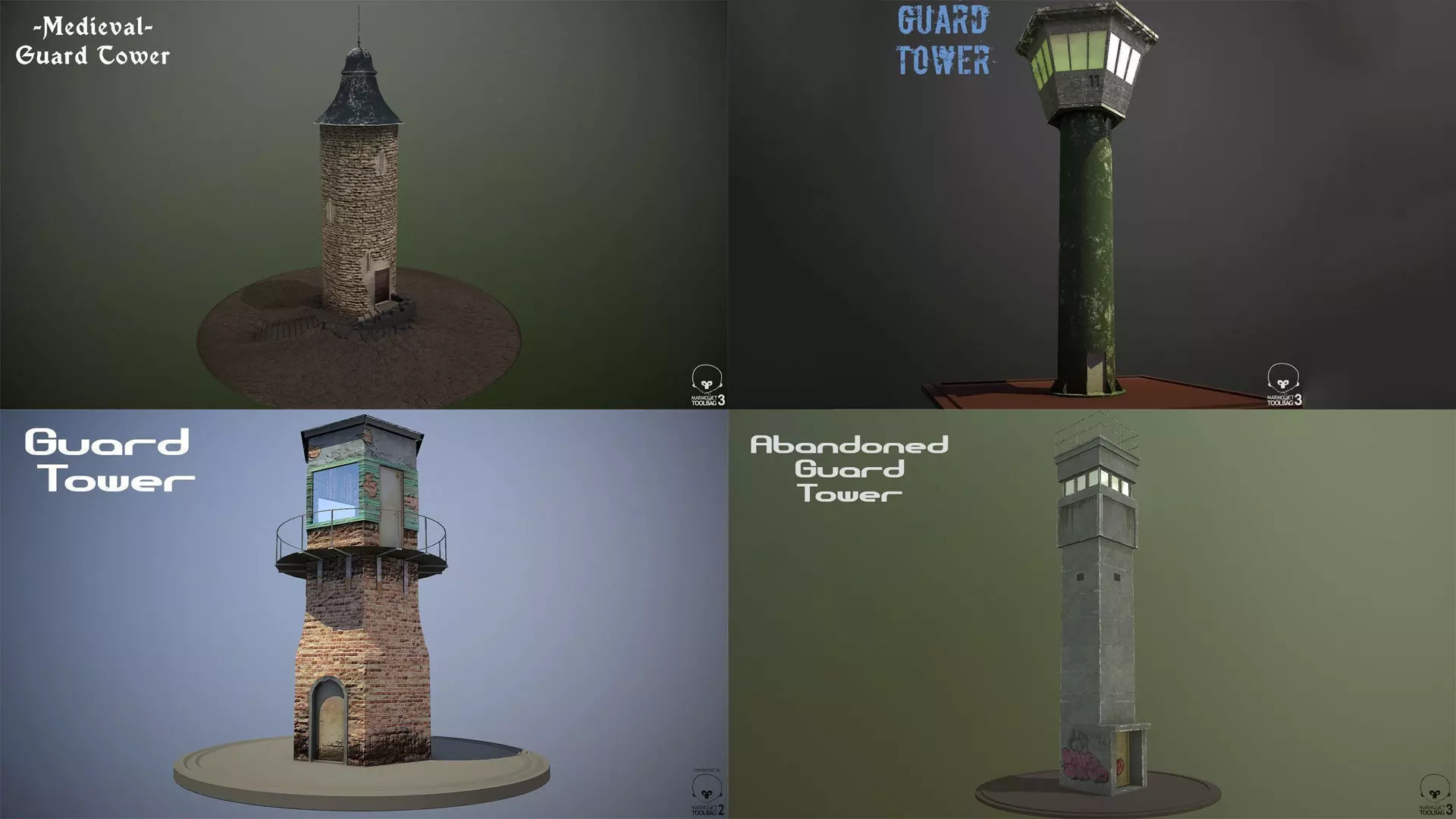 Guard Towers 3D Model Collection_0
