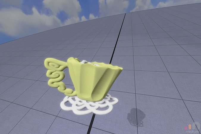 Cocoa Cup on Doily Free 3D model