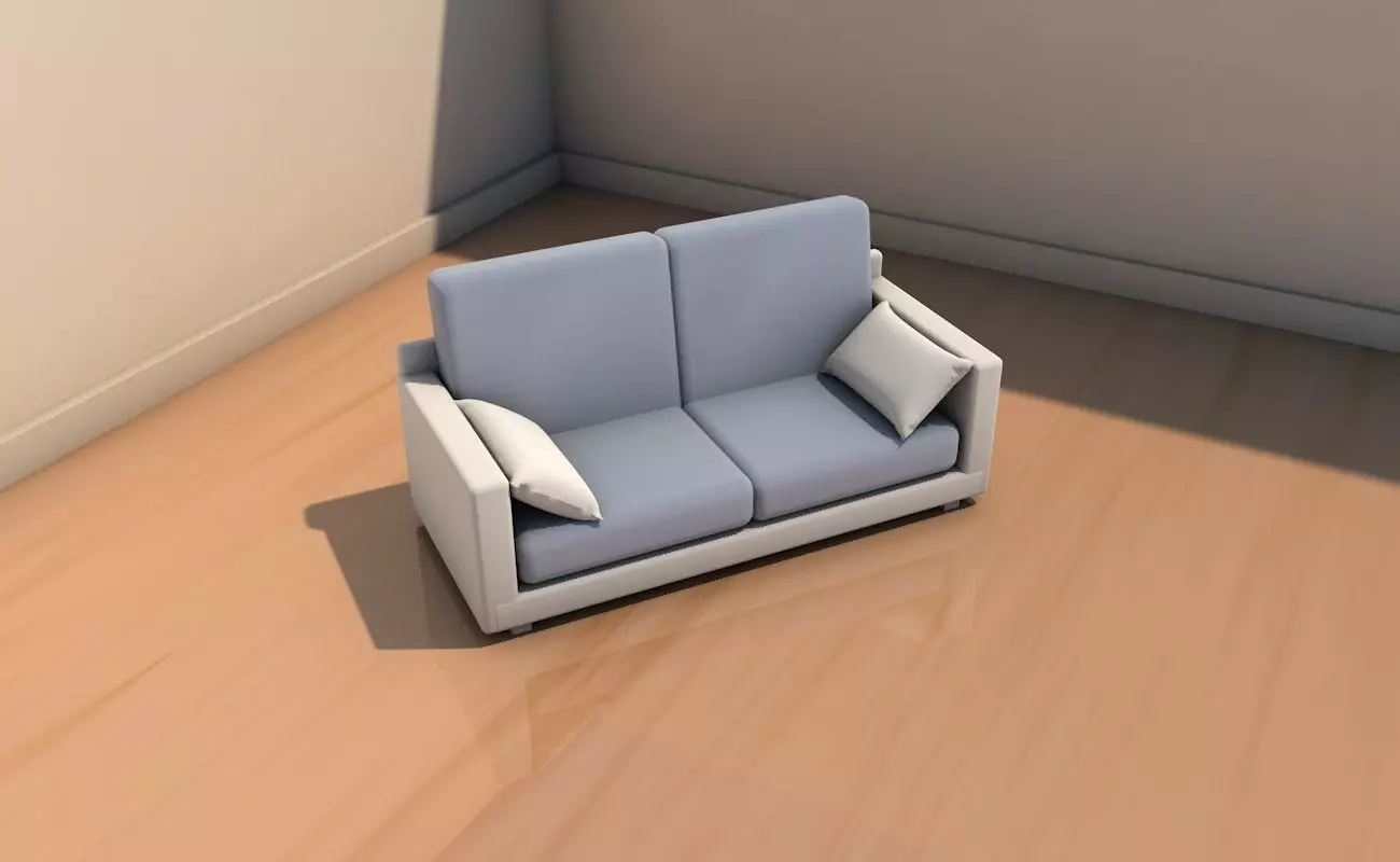 Sofa with cushions 3D model