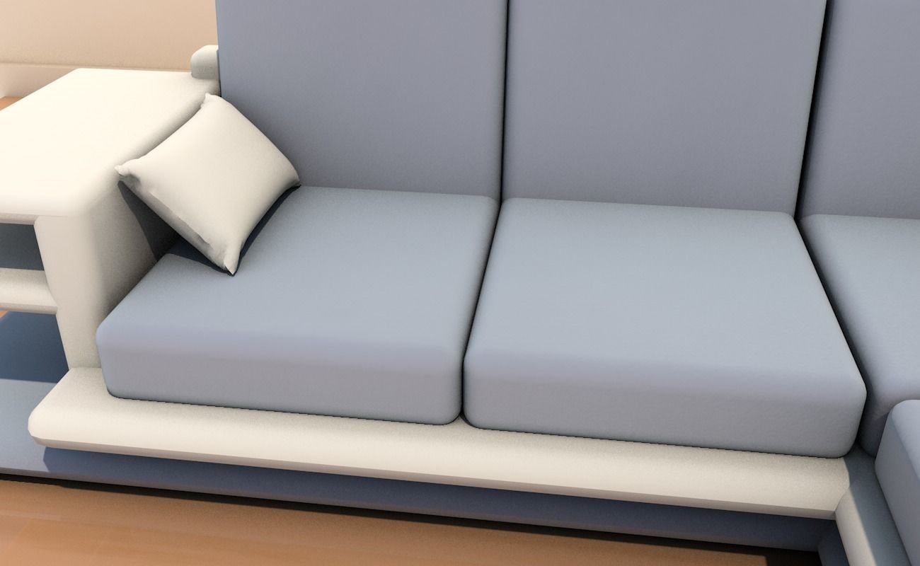Long sofa 3D model_7