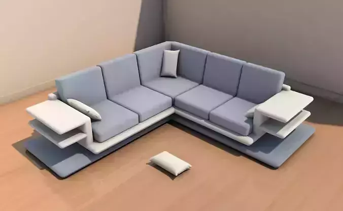 Long sofa 3D model