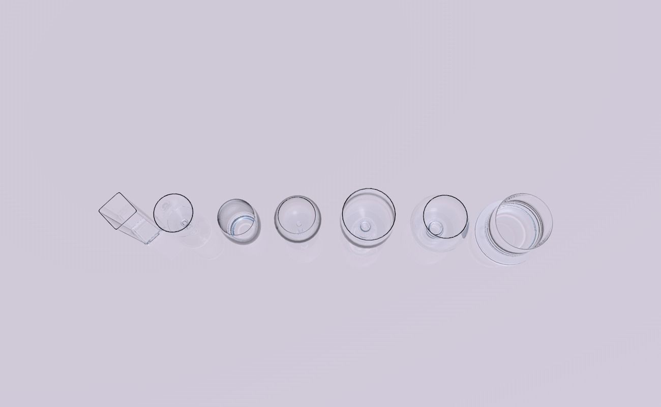 Pack of glasses 3D model_5