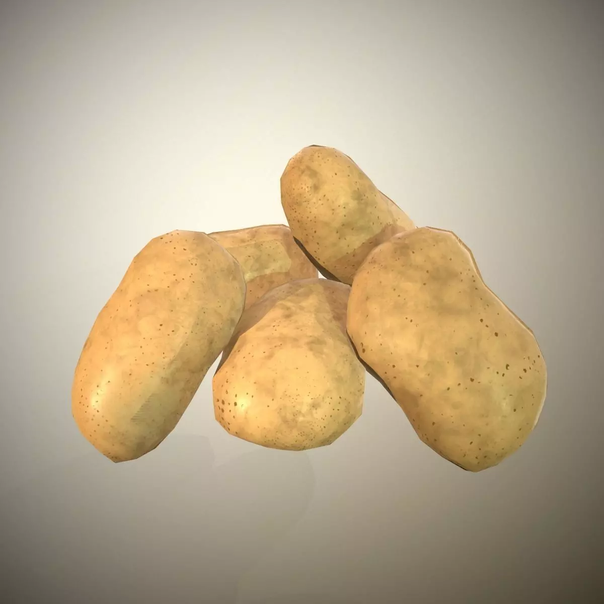 Potatoes pile of Low-poly 3D model_0