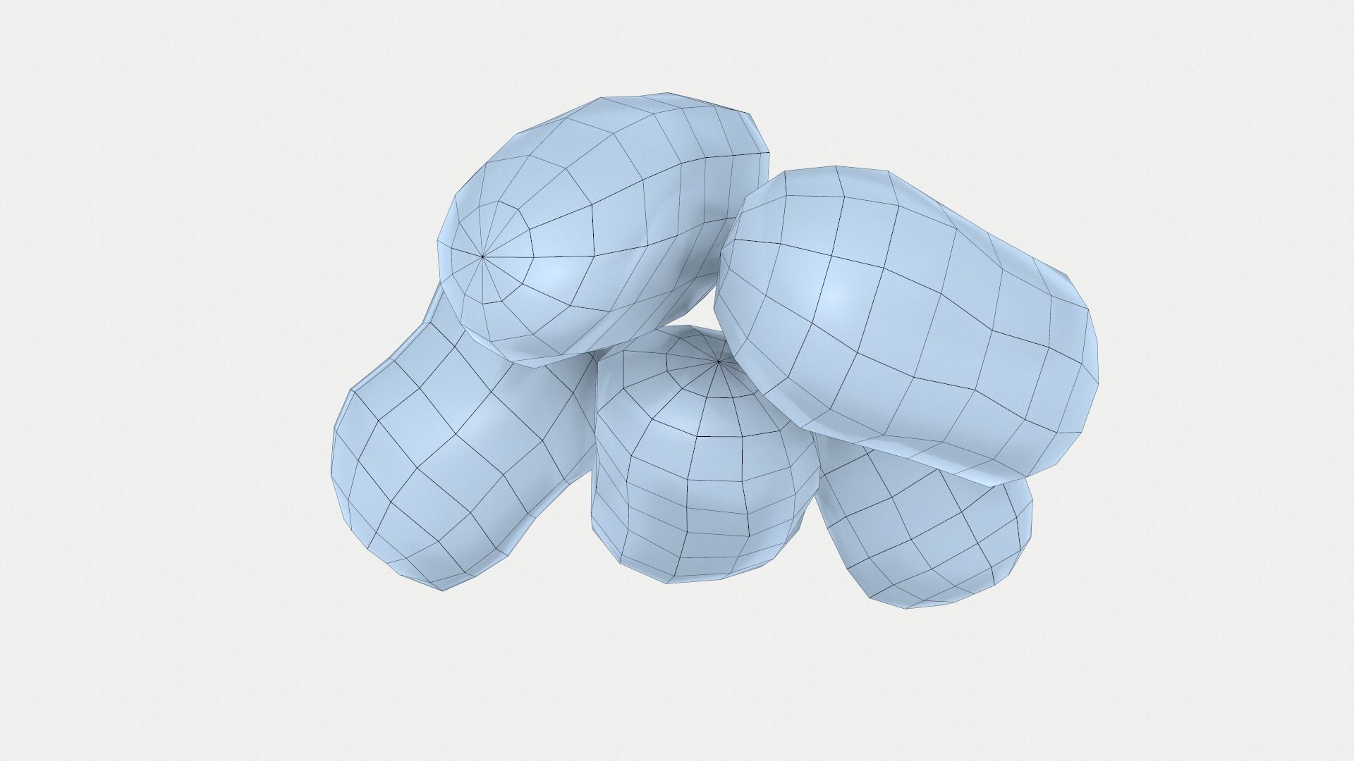 Potatoes pile of Low-poly 3D model_9