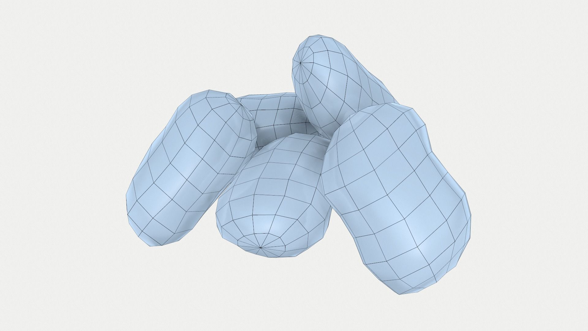 Potatoes pile of Low-poly 3D model_10