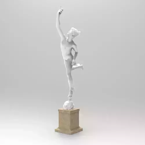 Mercury statue of gymnast 3D model