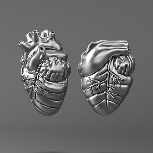 pendant heart double sided for  3d print 3D print model