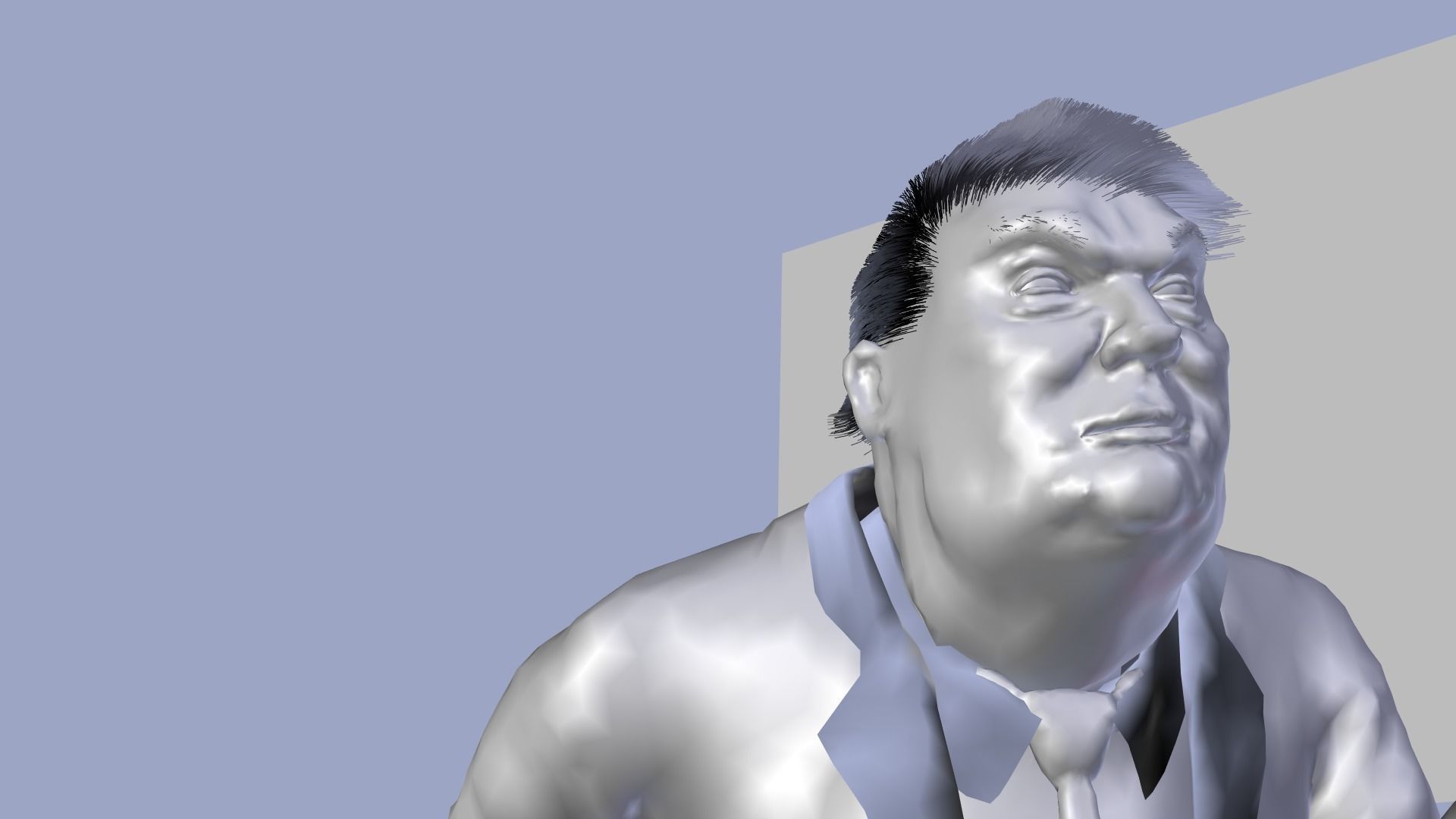 Donald Trump Rigged Animated Character 2018 3D model_10