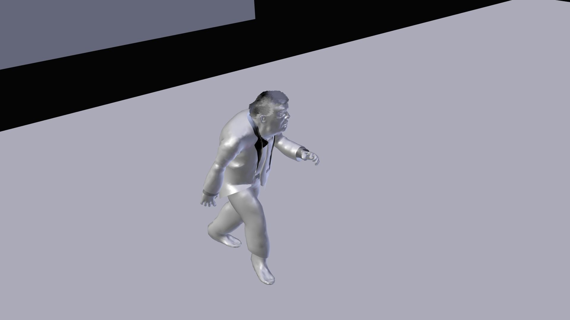 Donald Trump Rigged Animated Character 2018 3D model_12