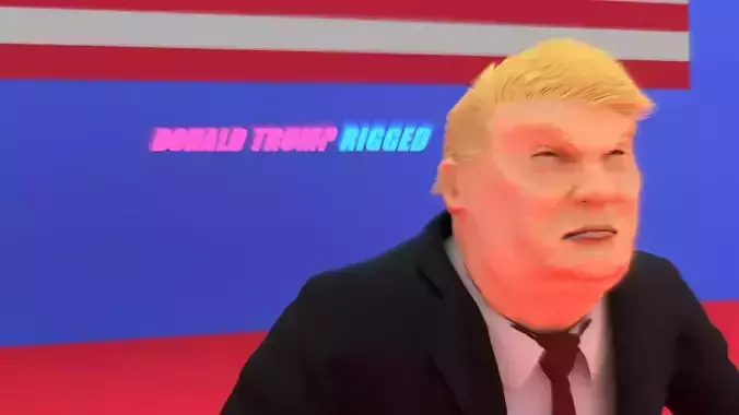 Donald Trump Rigged Animated Character 2018 3D model