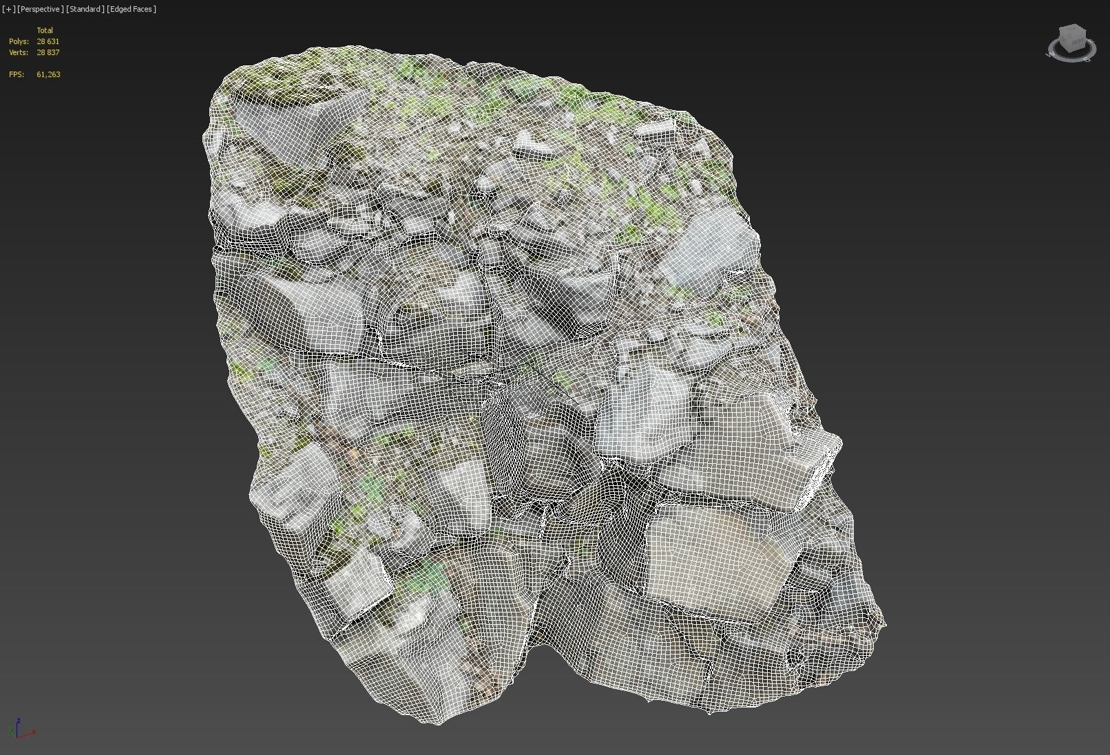 3d scanned cliff face M 3D model_10