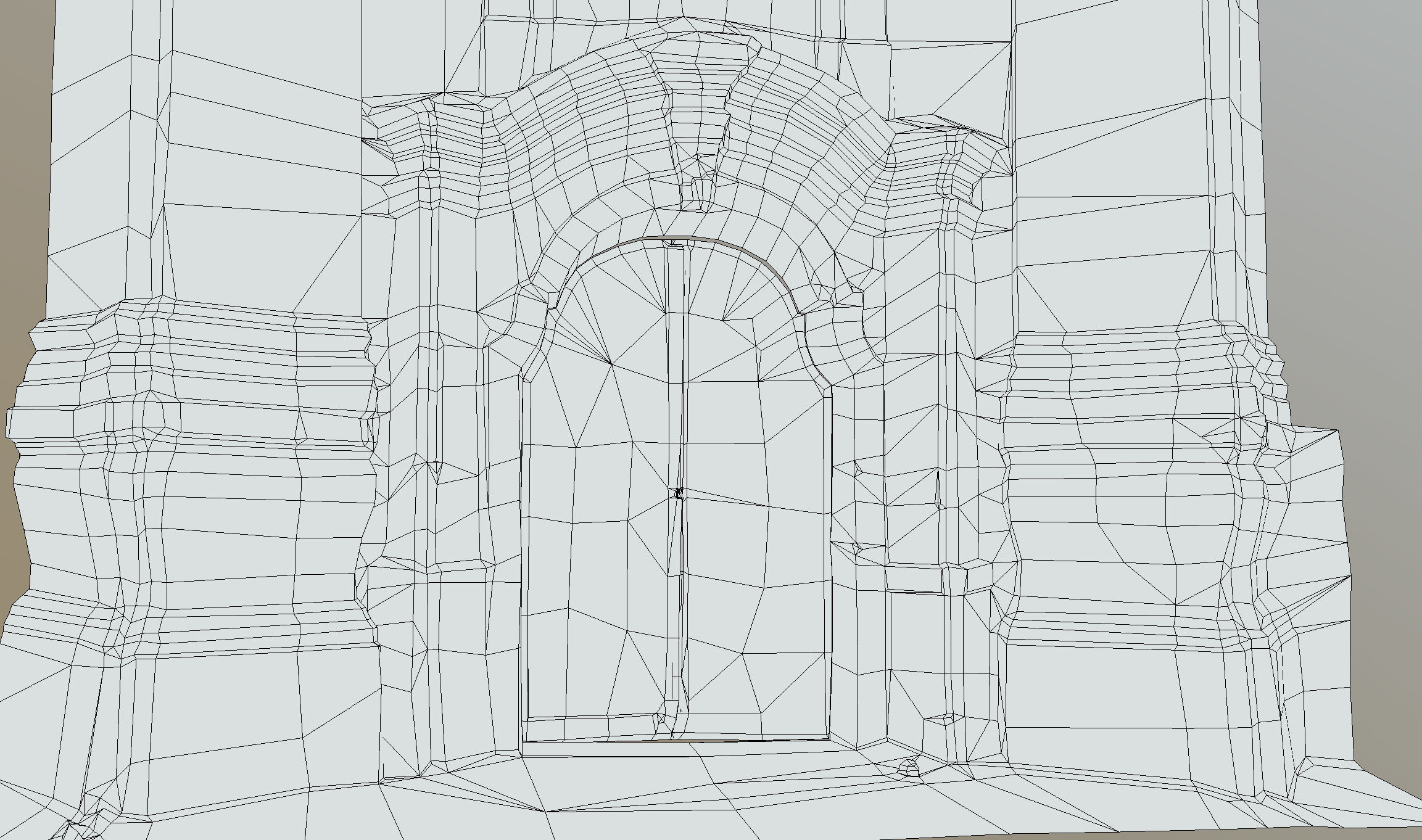 Old rusty church gate scan Low-poly 3D model_26