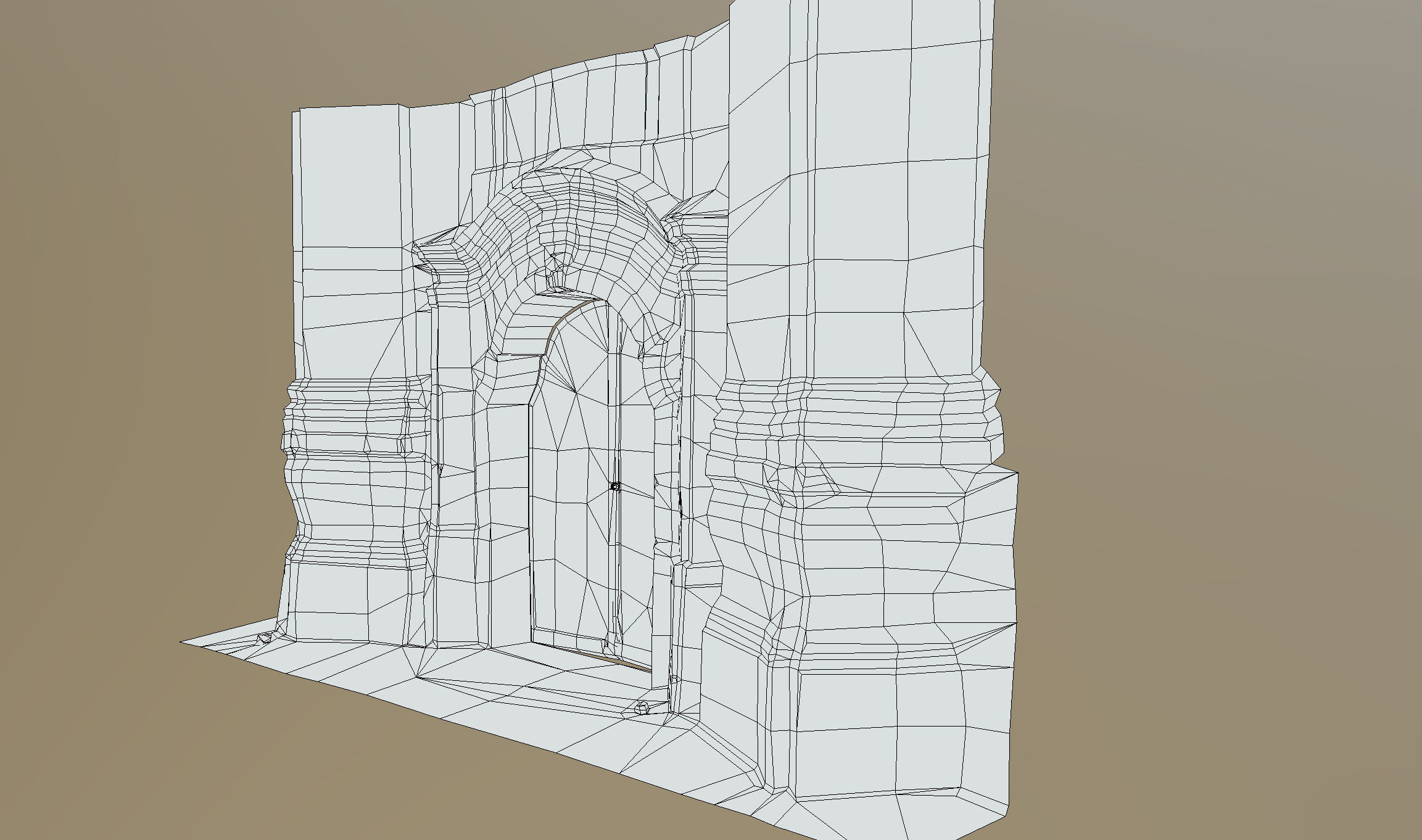 Old rusty church gate scan Low-poly 3D model_27