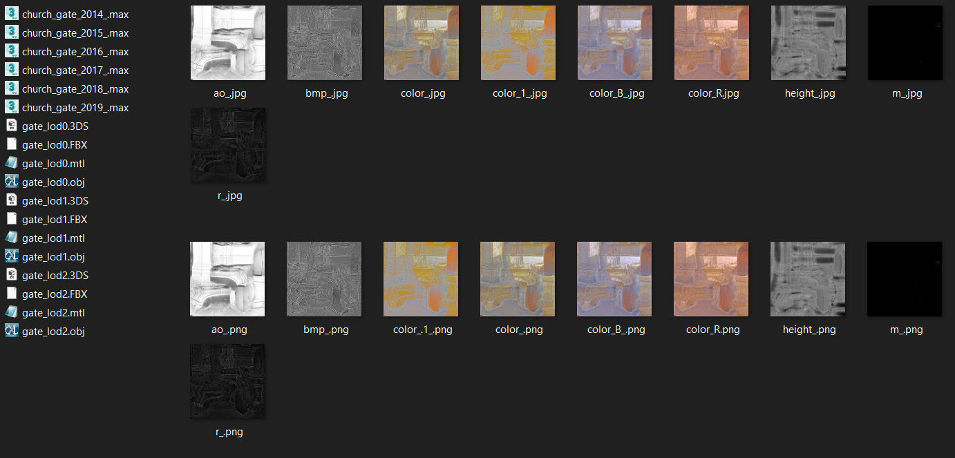 Old rusty church gate scan Low-poly 3D model_45