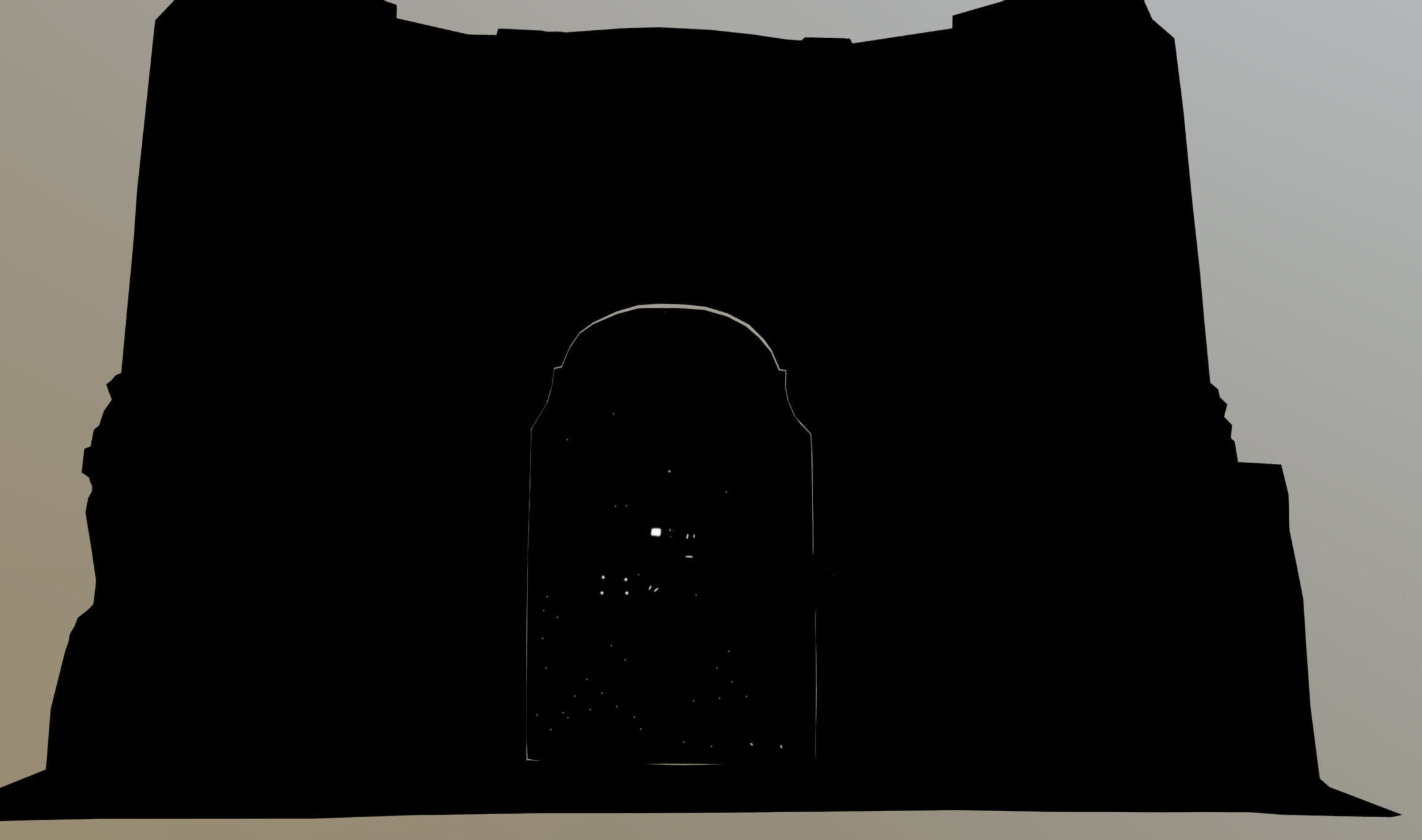 Old rusty church gate scan Low-poly 3D model_42