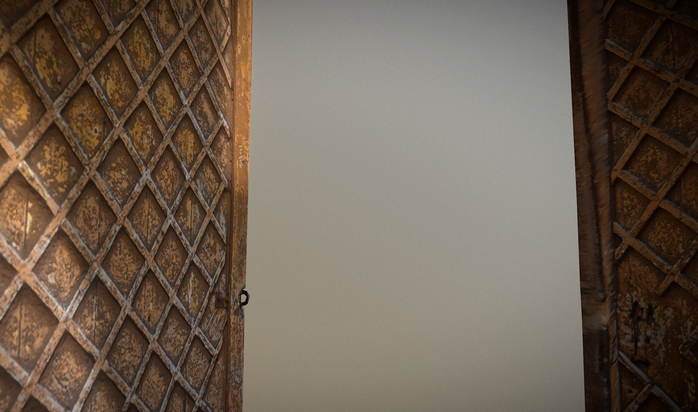 Old rusty church gate scan Low-poly 3D model_23