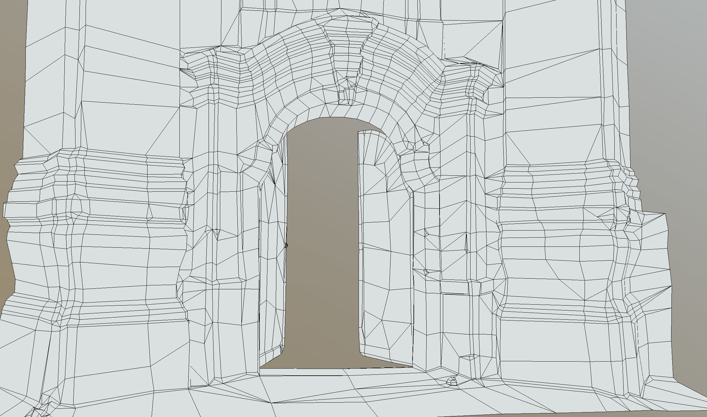 Old rusty church gate scan Low-poly 3D model_25