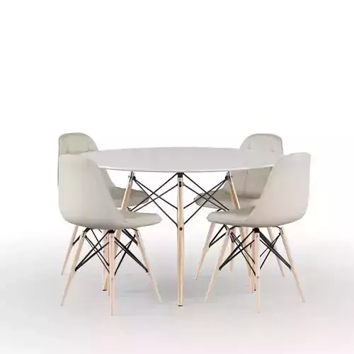 Set Eames Table and Chairs 