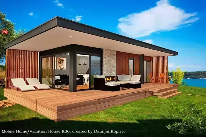 mobile home vacation house tiny house on 36m2