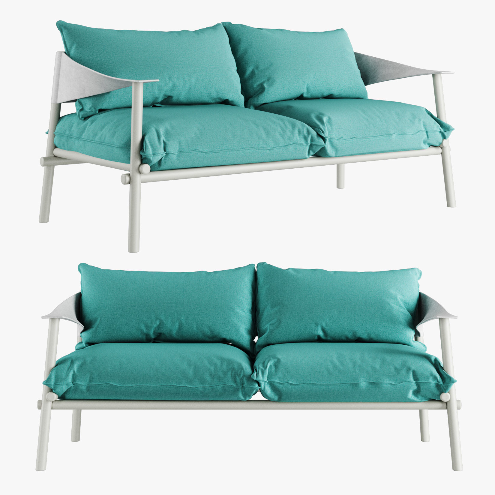 Terramare Two Seats Sofa 3D model_1