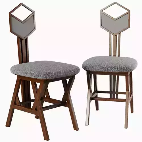 Jean Louis Deniot chair Low-poly 3D model