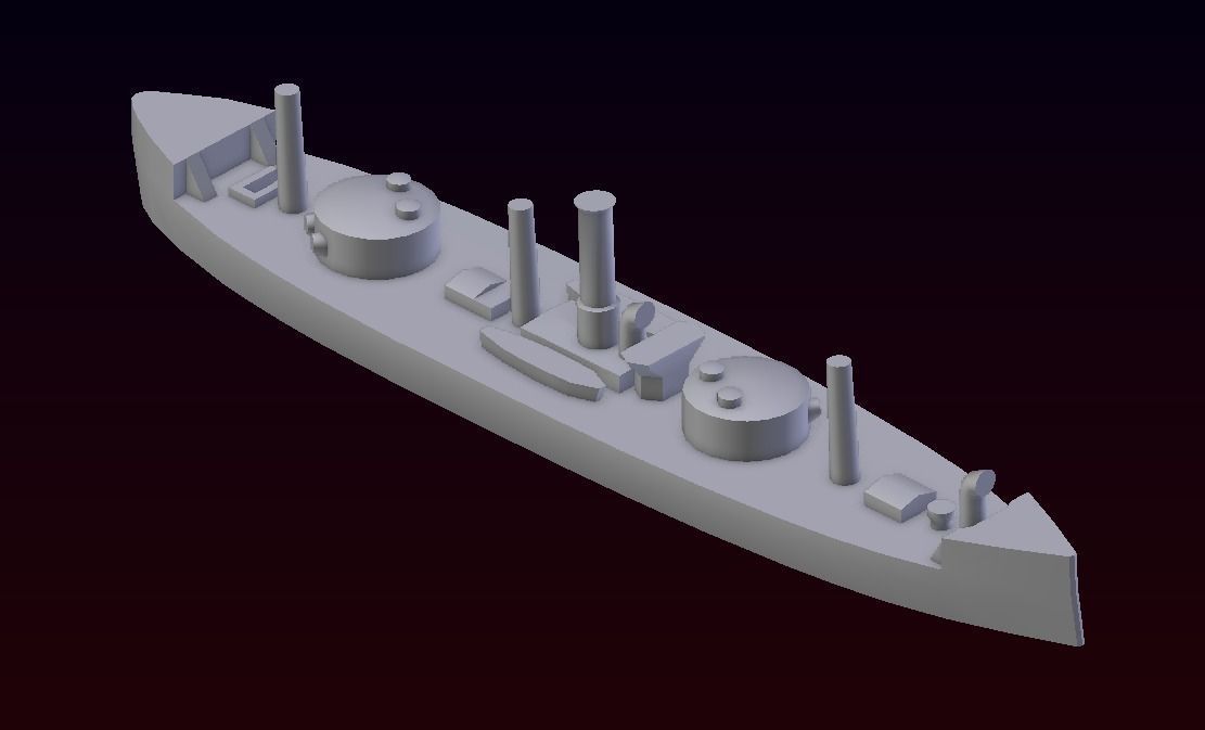 Brazilian Ironclad Lima Barros 3D print model_1