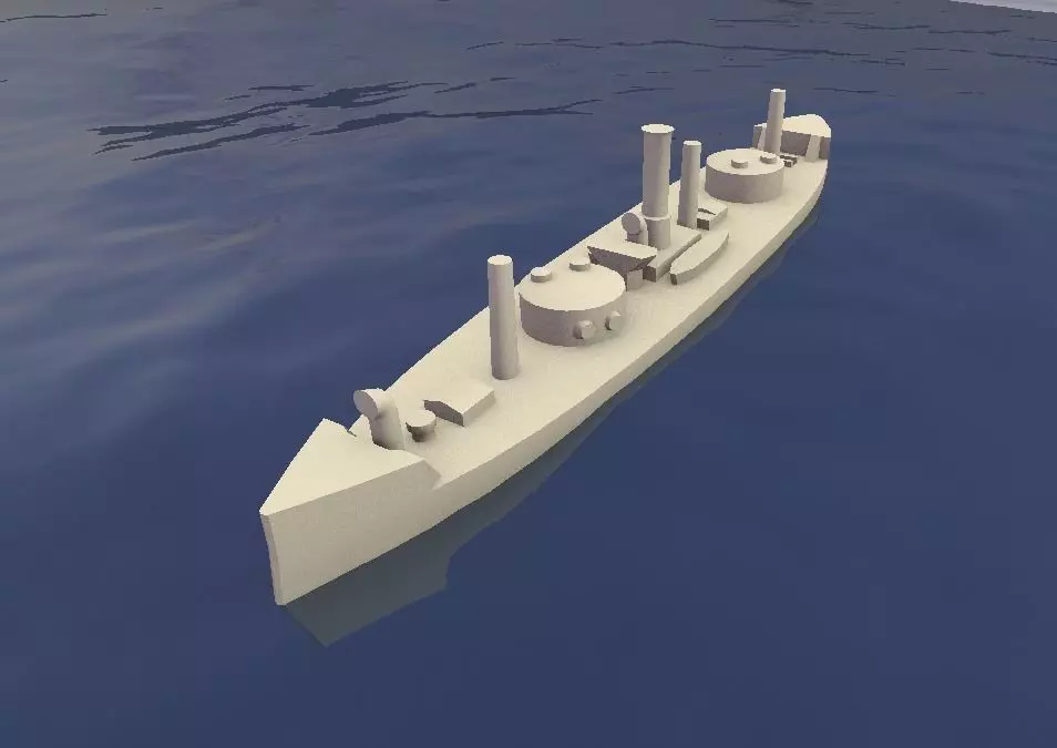 Brazilian Ironclad Lima Barros 3D print model_0