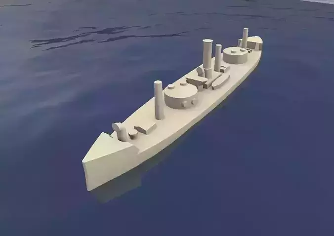 Brazilian Ironclad Lima Barros 3D print model