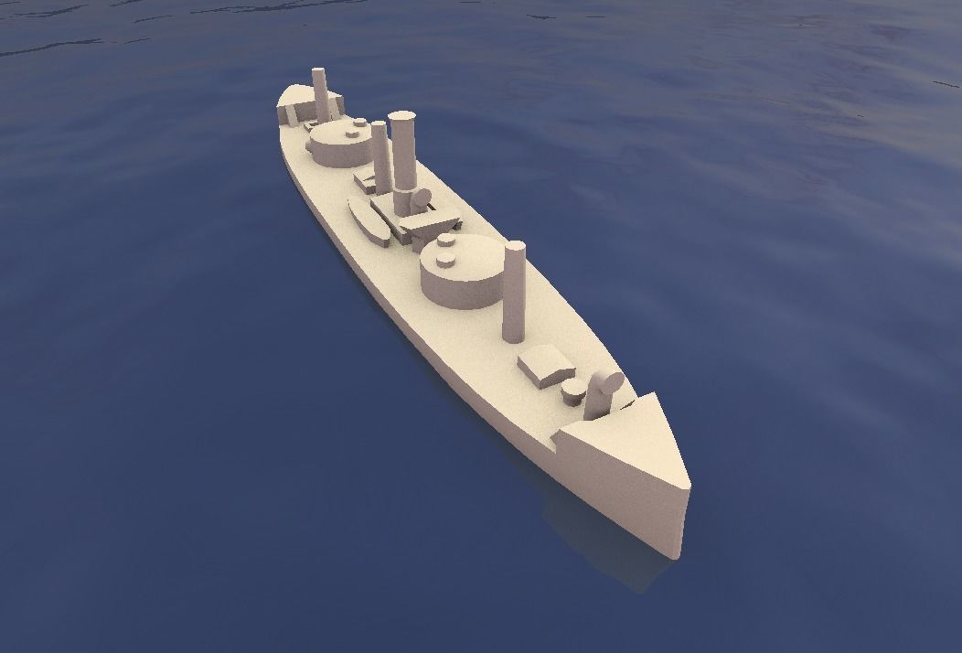 Brazilian Ironclad Lima Barros 3D print model_9