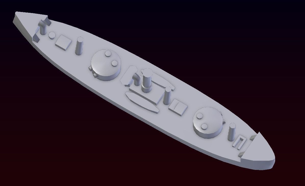 Brazilian Ironclad Lima Barros 3D print model_17