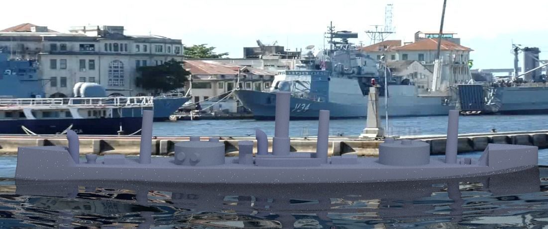 Brazilian Ironclad Lima Barros 3D print model_11