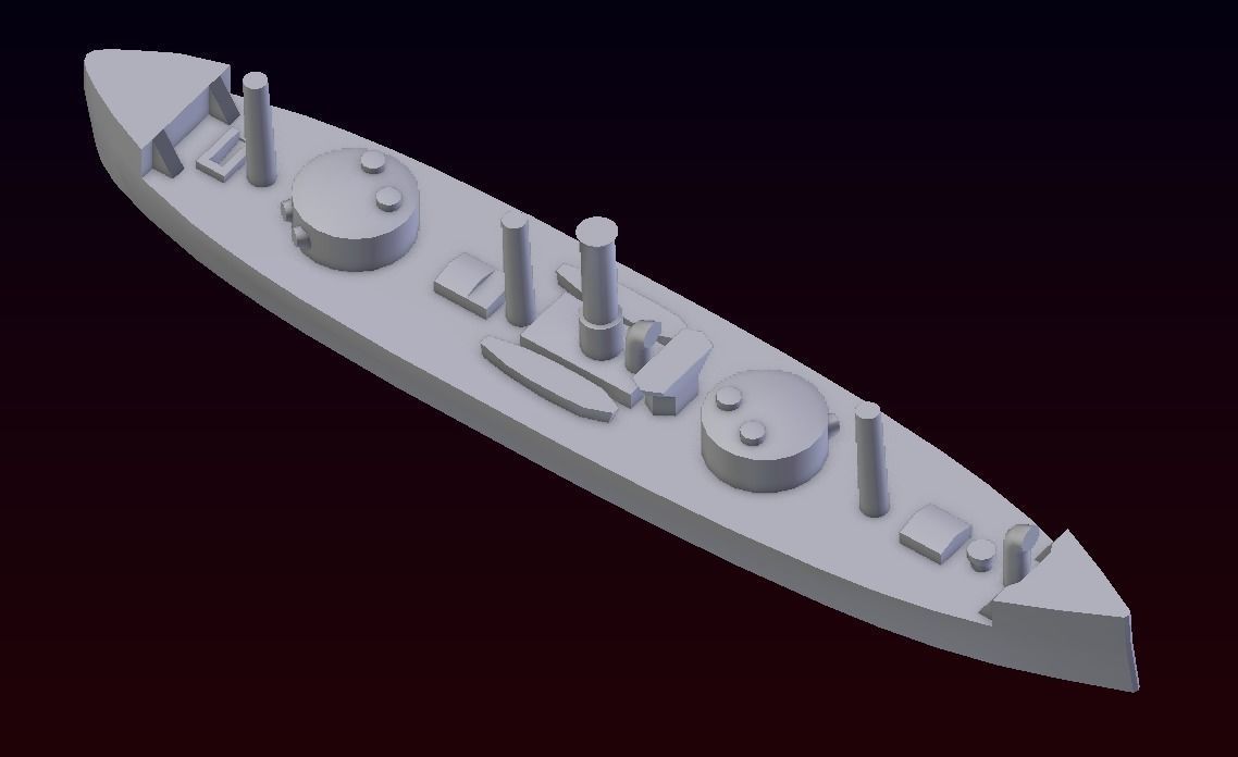 Brazilian Ironclad Lima Barros 3D print model_20